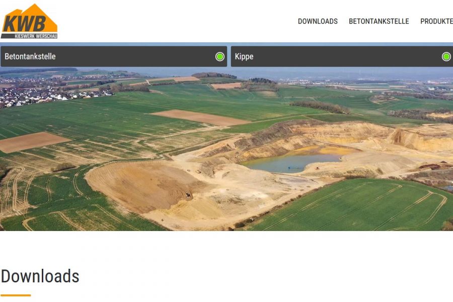 Neuer Webauftritt unseres Kieswerks