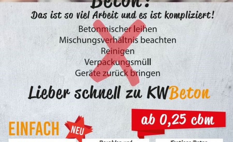 Neu: Beton to go!